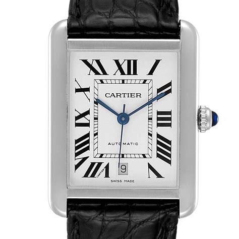 cartier steel watch|cartier automatic stainless steel watch.